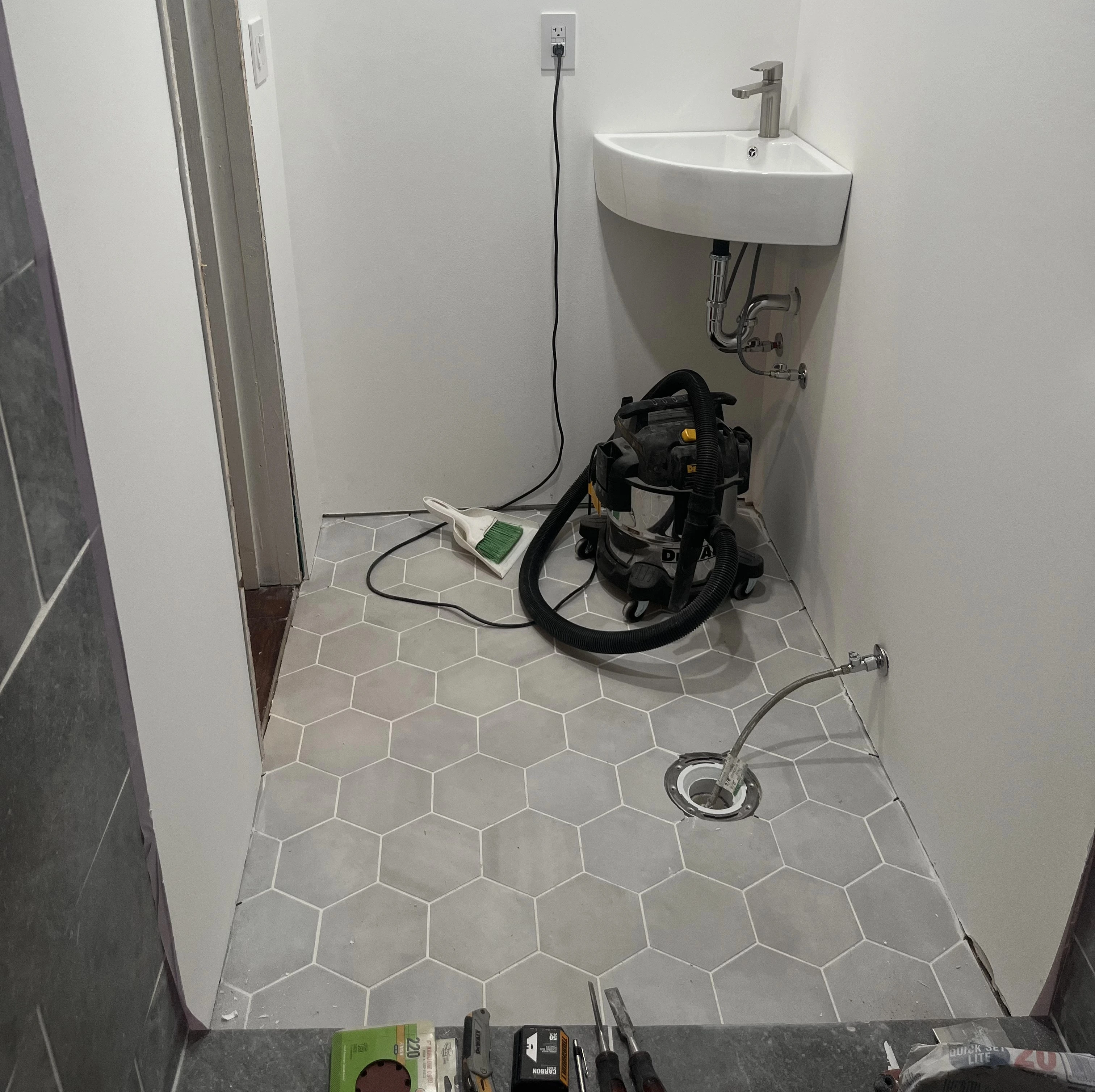 Completed bathroom remodel